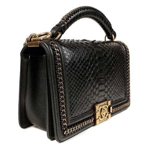 chanel boy python black price|Chanel handbags for boys.